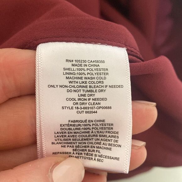 JOIE Mairead Maroon Wide-Leg Jumpsuit Size 2 - Picture 12 of 16